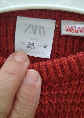 ZARA bordo 2/3yaşErkek Çocuk Örgü  deformesi yok - Görsel 6