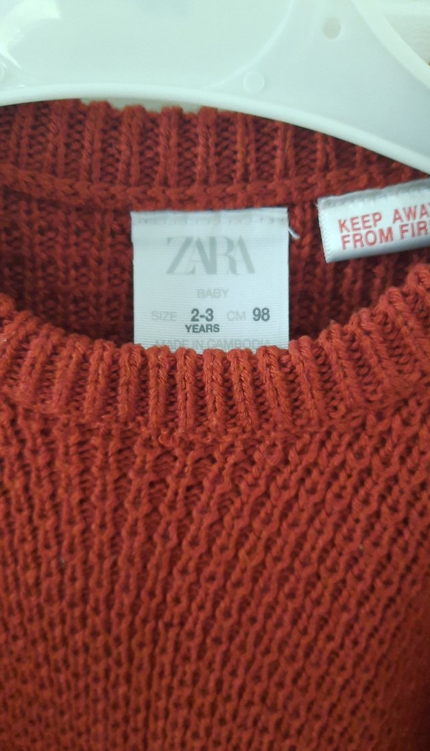 ZARA bordo 2/3yaşErkek Çocuk Örgü  deformesi yok - Görsel 2