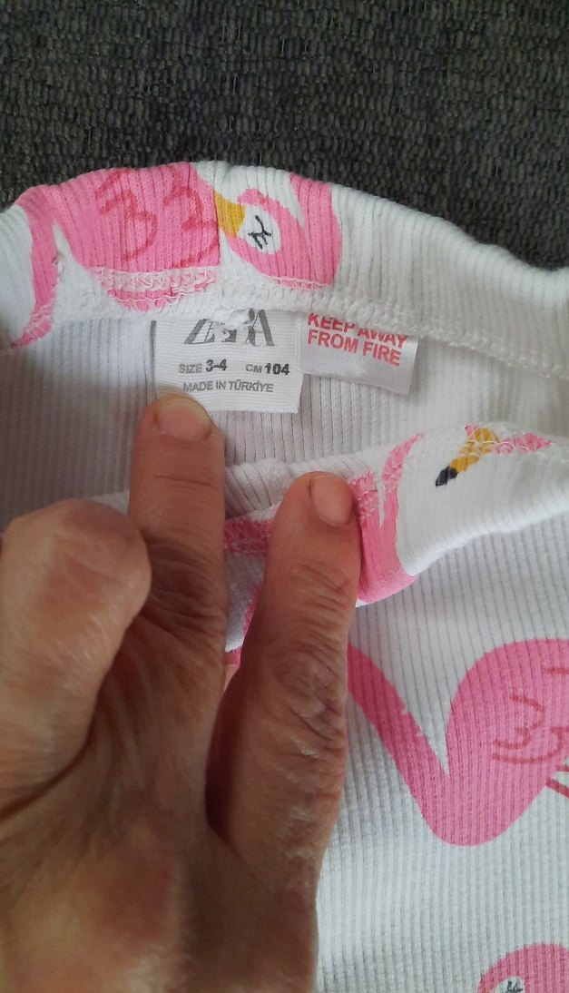 Pembe Flamingo Desenli Kız Tayt - Görsel 2