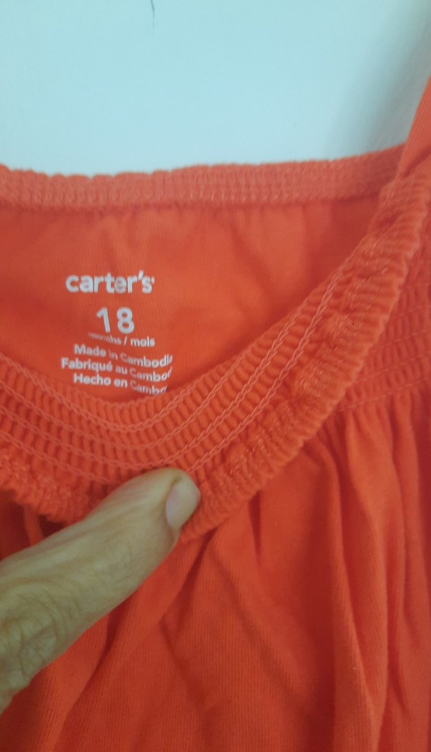 Carters marka 18 aylık Kolsuz Kırmızı Bebek Kız Body - Görsel 4