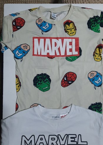 4 adet lcw marka Erkek Çocuk Marvel ve Dinozor Baskılı Tişörtler - Görsel 4