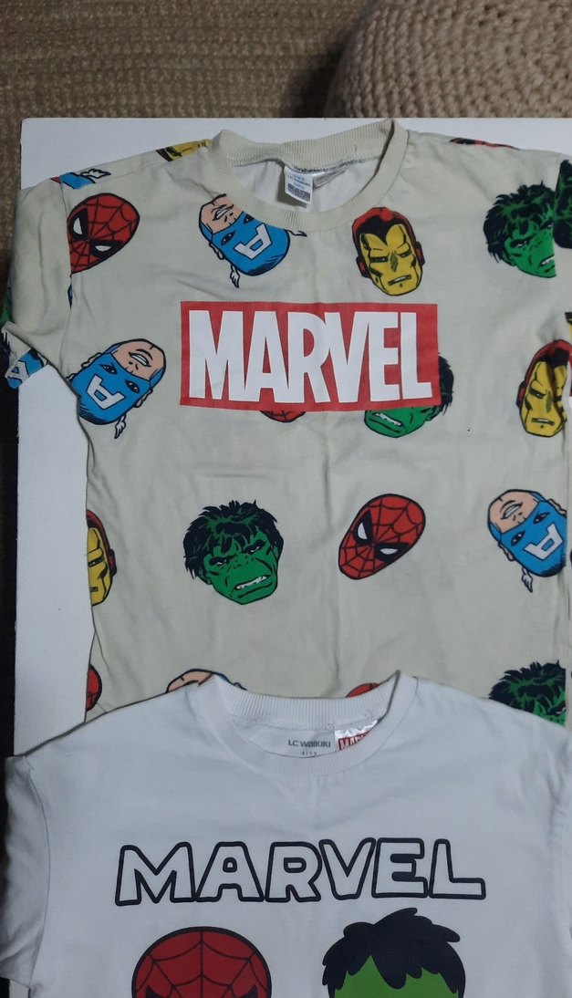 4 adet lcw marka Erkek Çocuk Marvel ve Dinozor Baskılı Tişörtler - Görsel 4