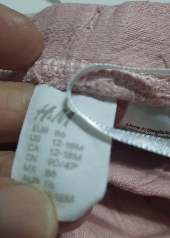 12 aylık HM Kız Çocuk Pembe Rahat Kesim Eşofman Altı tl90 - Görsel 3