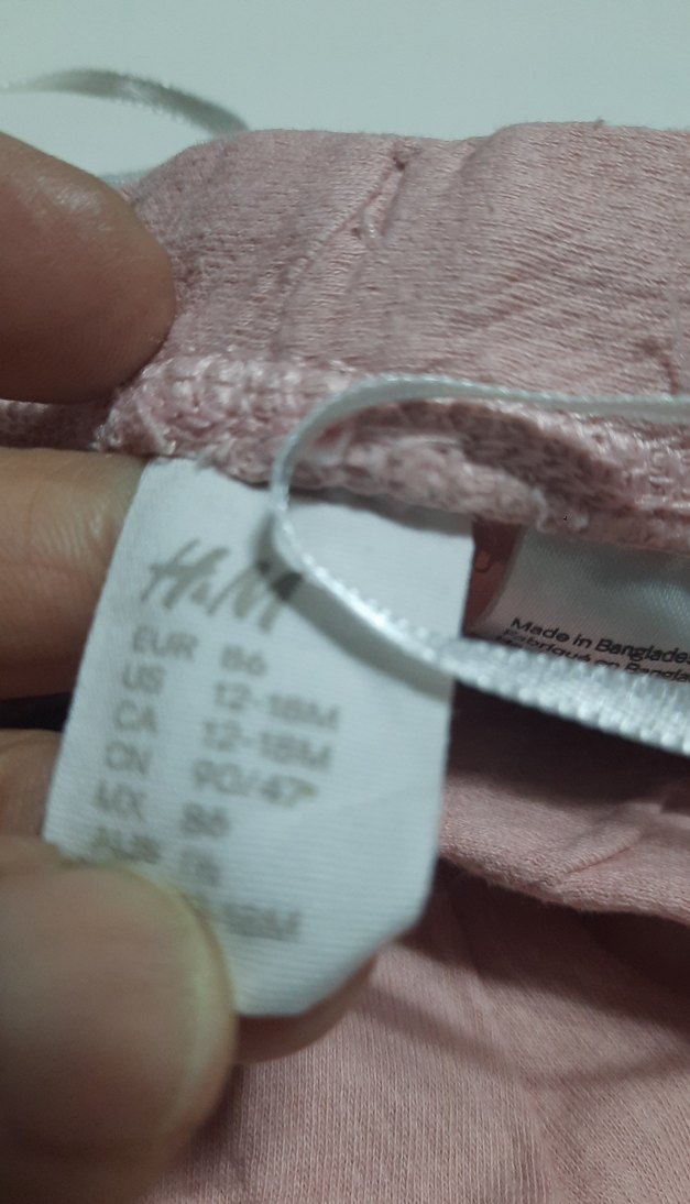 12 aylık HM Kız Çocuk Pembe Rahat Kesim Eşofman Altı tl90 - Görsel 3