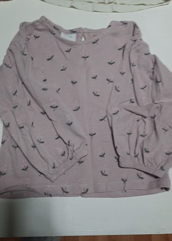 4adet zara Kız Çocuk Uzun Kollu Pamuklu Tişört tane 65tl - Görsel 2