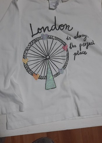 4adet zara Kız Çocuk Uzun Kollu Pamuklu Tişört tane 65tl - Görsel 9