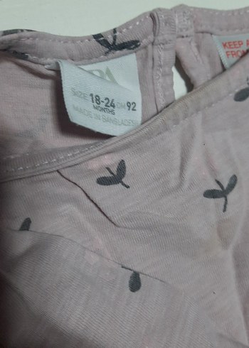 4adet zara Kız Çocuk Uzun Kollu Pamuklu Tişört tane 65tl - Görsel 4