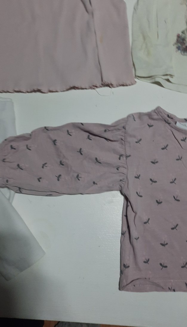 4adet zara Kız Çocuk Uzun Kollu Pamuklu Tişört tane 65tl - Görsel 3