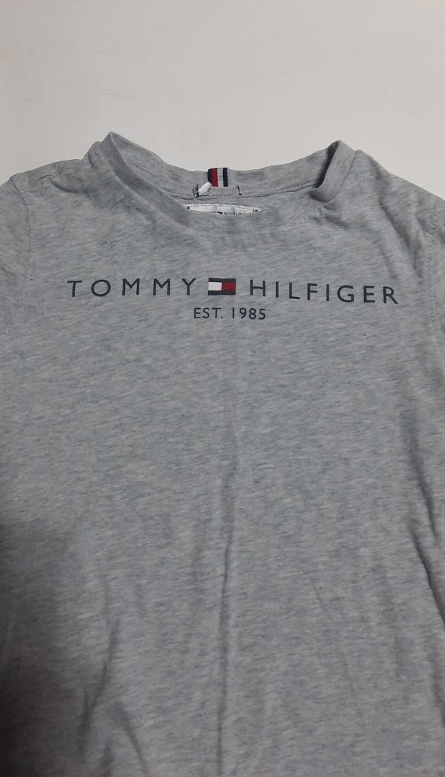 4yaş Gri Kısa Kollu Tommy Hilfiger Erkek Tişört - Görsel 2