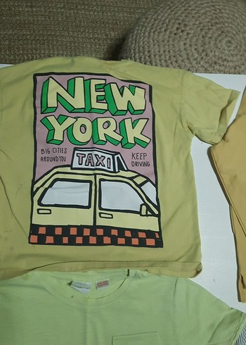 5 adet zara marka tşortlar tek 55 tlSarı Uzun Kollu Erkek Tişört - Görsel 10