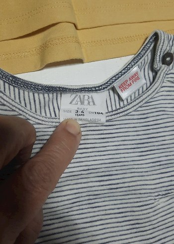 5 adet zara marka tşortlar tek 55 tlSarı Uzun Kollu Erkek Tişört - Görsel 5