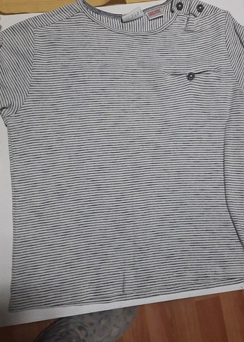 5 adet zara marka tşortlar tek 55 tlSarı Uzun Kollu Erkek Tişört - Görsel 4