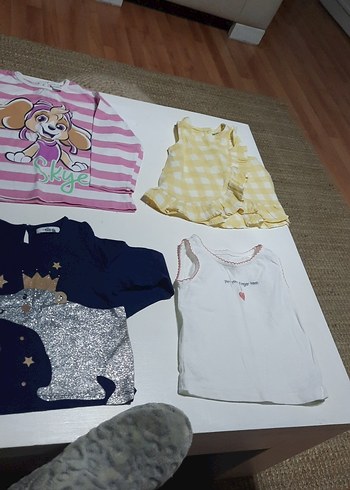 4adet tşort Kız Çocuk Mavi Simli Uzun Kollu Tişört tane 60 tl - Görsel 12