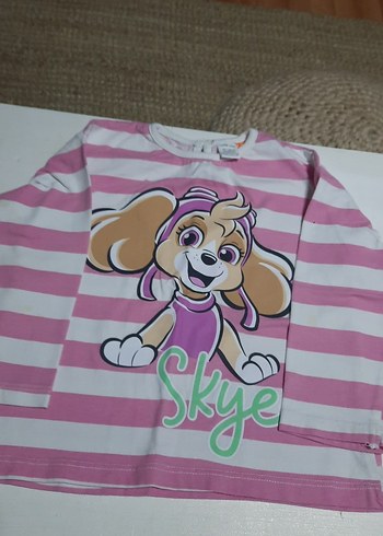 4adet tşort Kız Çocuk Mavi Simli Uzun Kollu Tişört tane 60 tl - Görsel 9