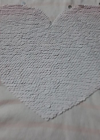 HM Kız 4/6 yaş Çocuk Gri Payetli Uzun Kollu Tişört - Görsel 3