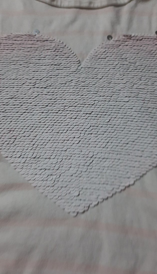 HM Kız 4/6 yaş Çocuk Gri Payetli Uzun Kollu Tişört - Görsel 3