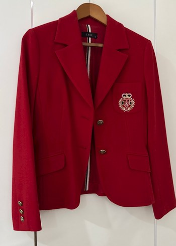 Düğmeli Kırmızı Kadın Blazer Ceket
