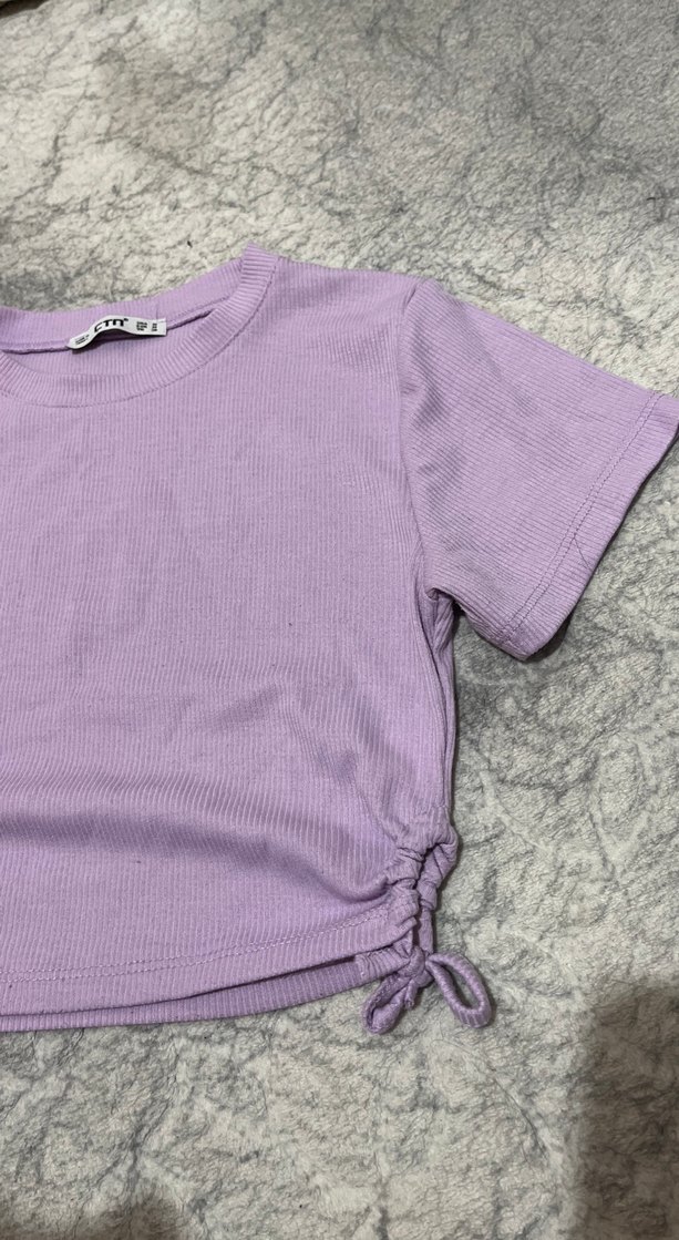 Lila Kısa Kollu Tişört - Görsel 2