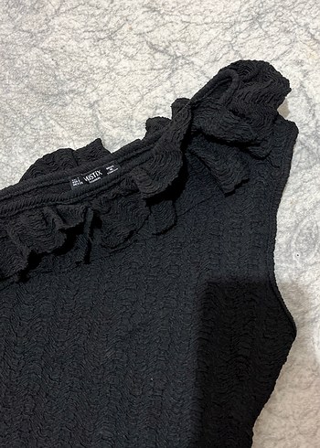 Tek omuz şık crop - Görsel 3