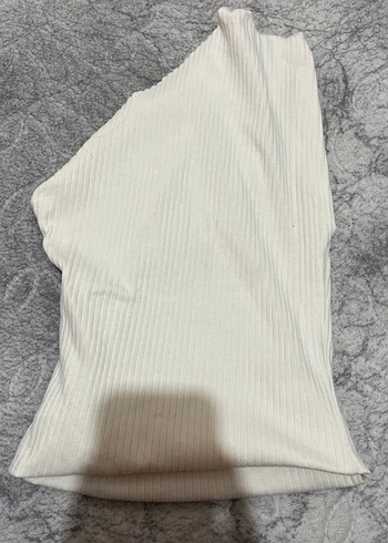 Beyaz Straplez Mini Pamuklu Elbise - Görsel 3