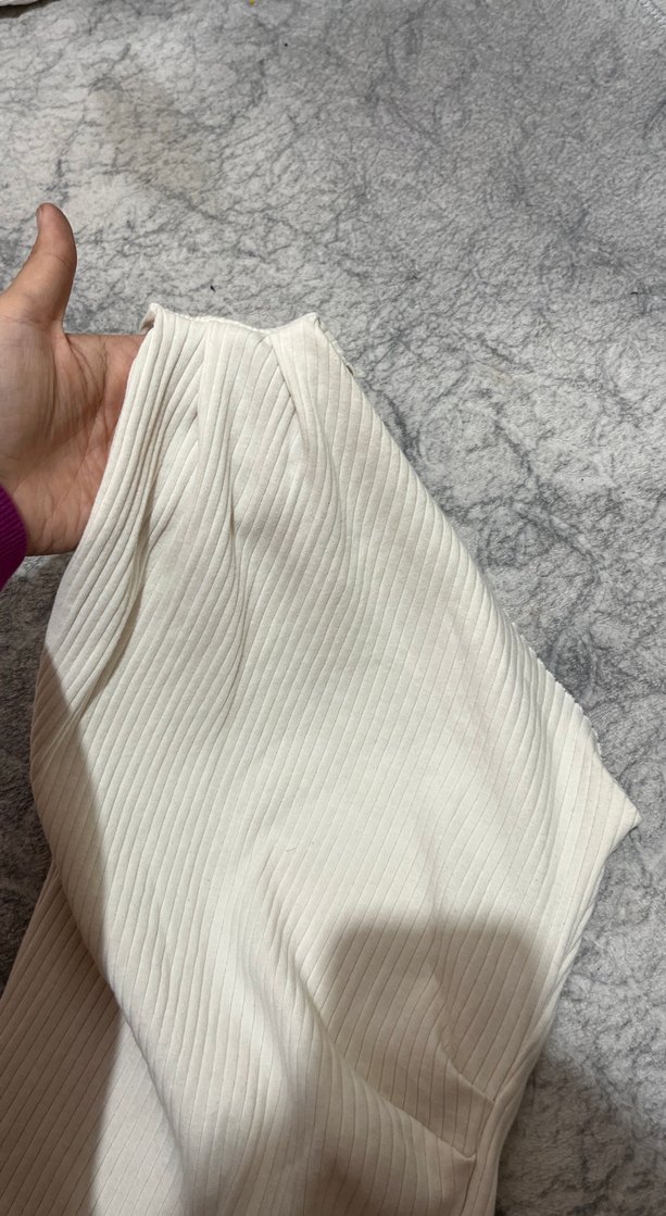 Beyaz Straplez Mini Pamuklu Elbise - Görsel 4