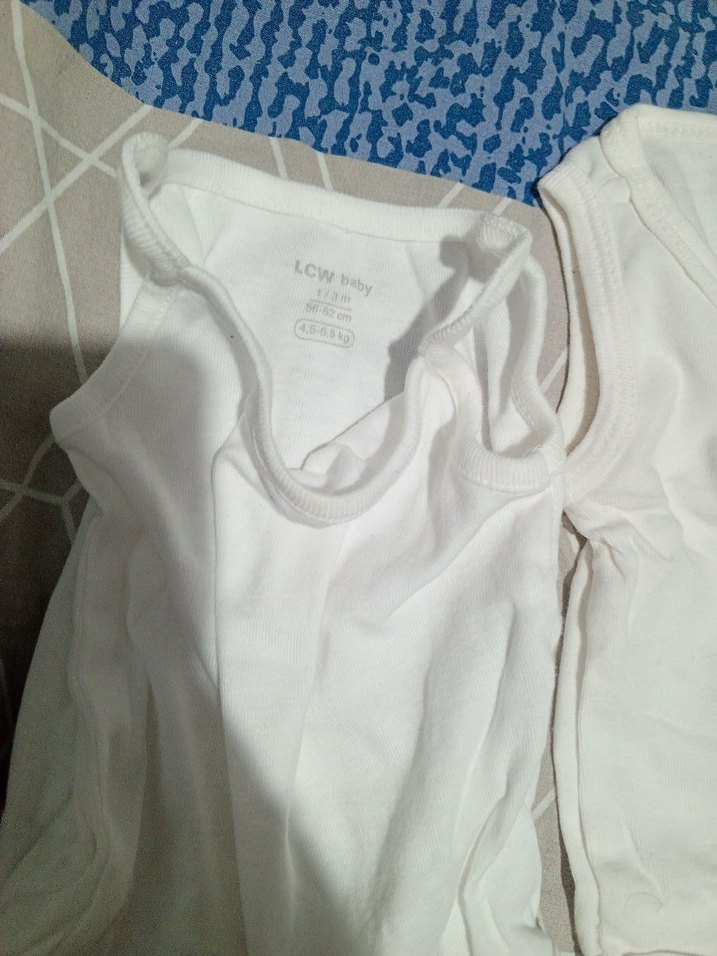 Bebek Erkek Kısa Kollu Beyaz Çıtçıtlı Body - Görsel 2