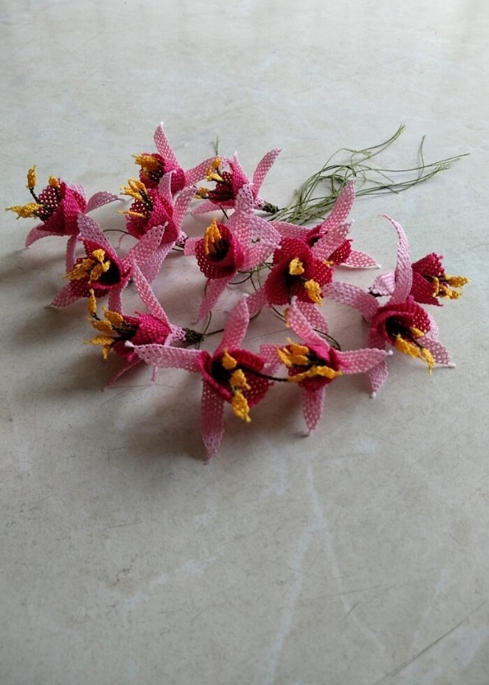 İğne oyası küpeli - Görsel 4