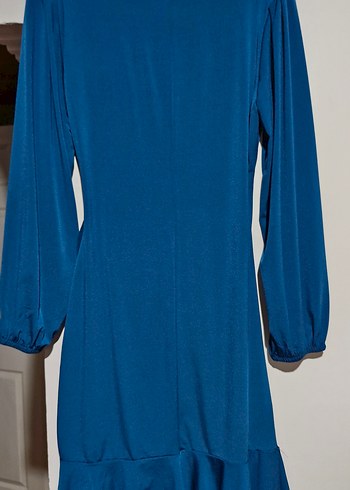 Drapeli mini Elbise - Görsel 3