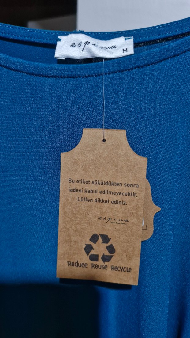 Drapeli mini Elbise - Görsel 5