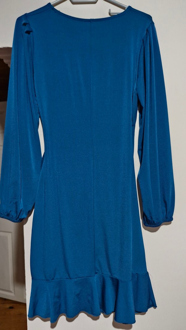 Drapeli mini Elbise - Görsel 3