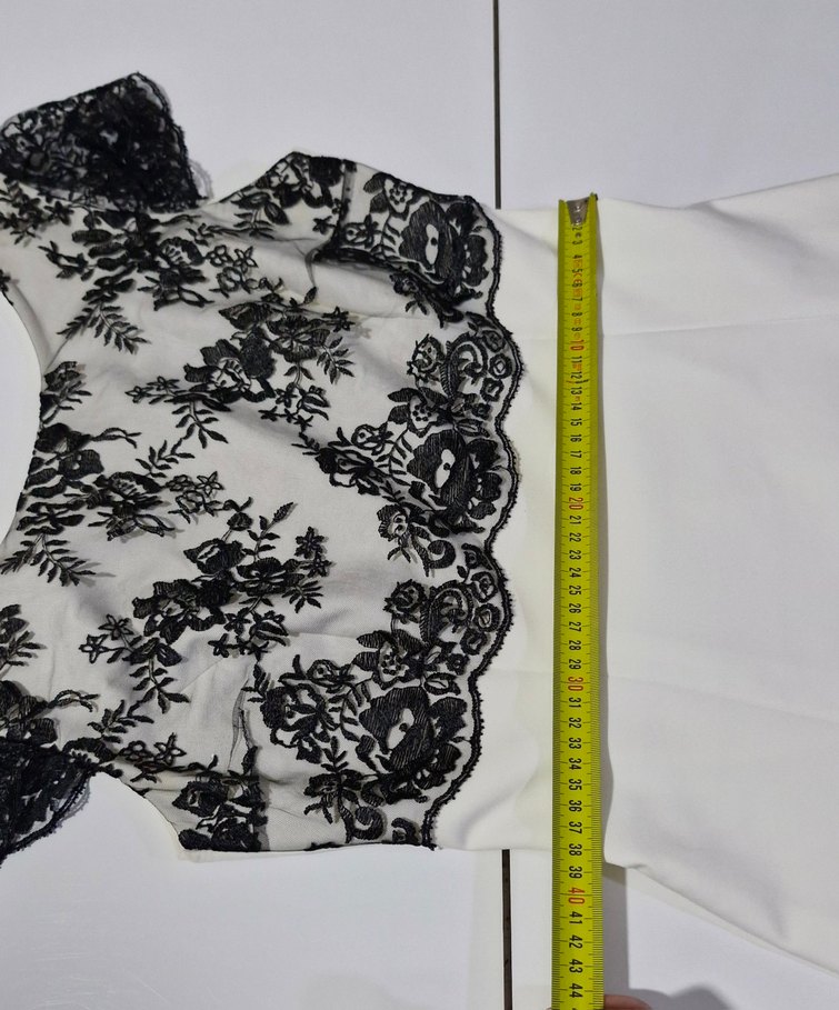 Dantel Detaylı Midi Beyaz Kadın Abiye Elbise - Görsel 5