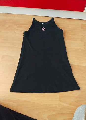 Kız Çocuk Siyah Düğmeli Kolsuz Tişört - Görsel 3