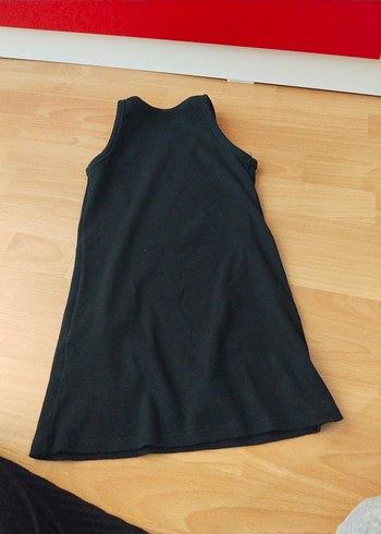 Kız Çocuk Siyah Düğmeli Kolsuz Tişört - Görsel 4