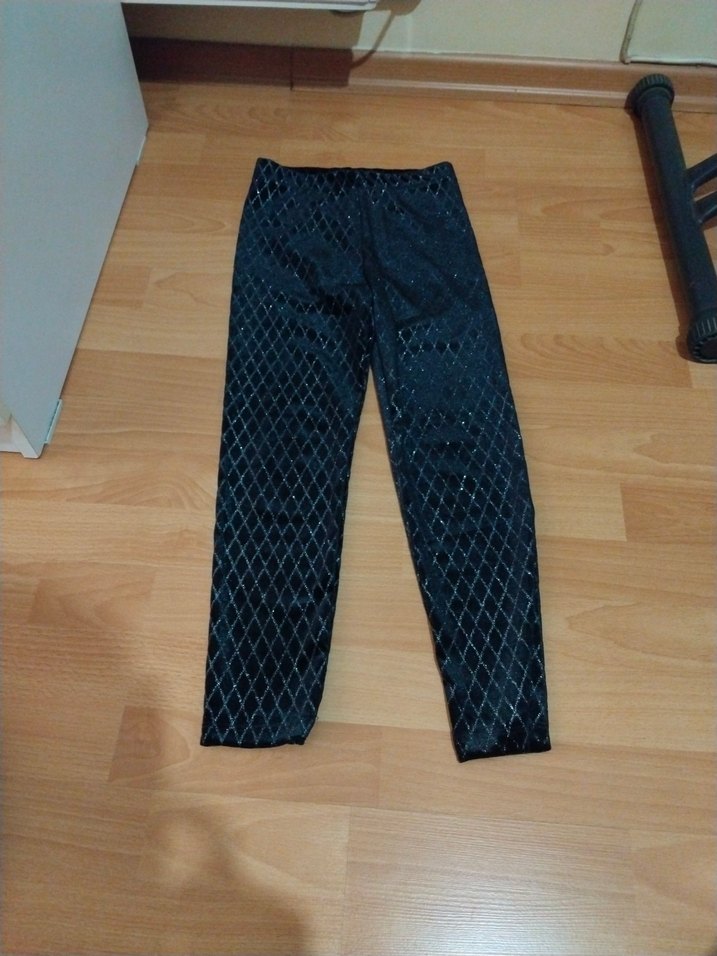 siyah Payetli kız çocuk tayt - Görsel 4