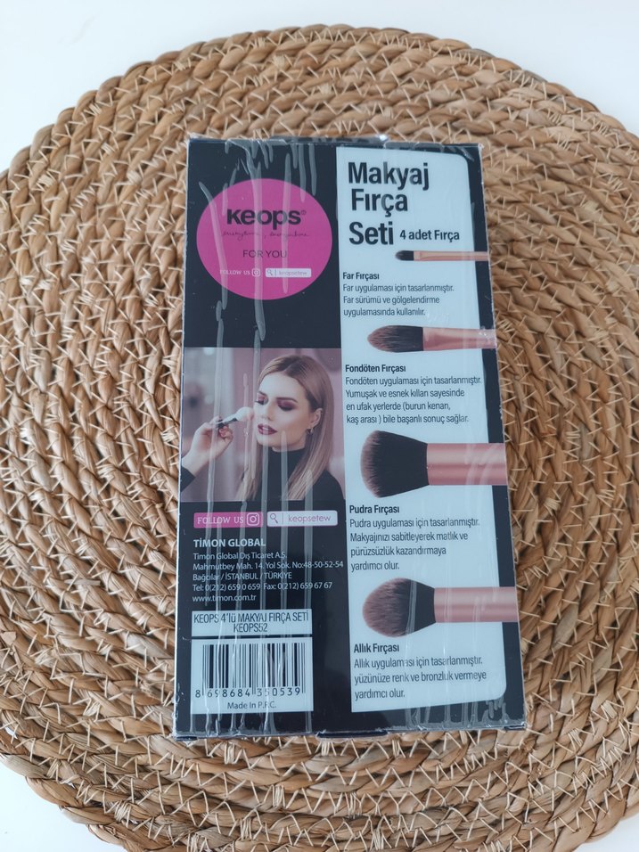 Keops Altın Makyaj Fırça Seti 4'lü eraser kapatıcı Maybelline - Görsel 2