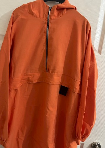 Parlak Turuncu Midi Kadın gömlek tunik - Görsel 3