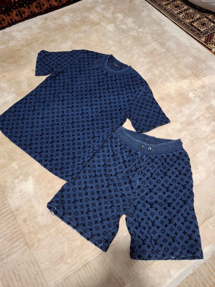 Erkek Lacivert Kısa Kollu Mini Pijama Takımı - Görsel 2