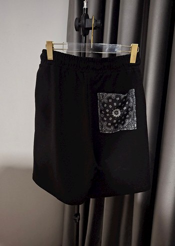 Siyah Baskılı Kısa Kollu Oversize şört takım - Görsel 7