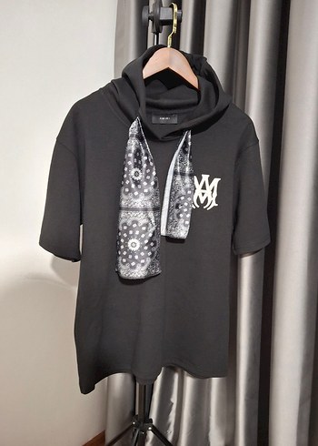 Siyah Baskılı Kısa Kollu Oversize şört takım - Görsel 2