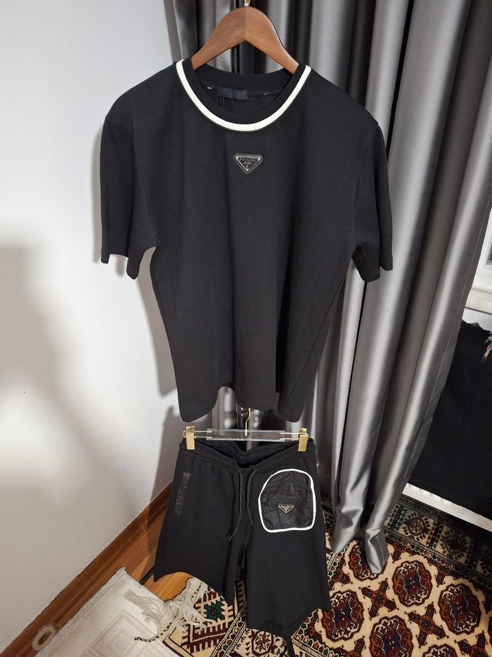 Siyah Oversize Pamuklu ŞORT TAKIM - Görsel 2