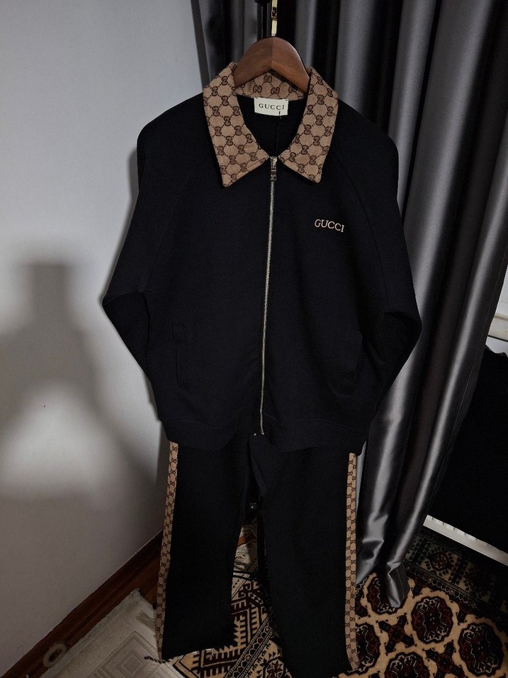 Zincir Detaylı Siyah erkek Eşofman Takımı - Görsel 2