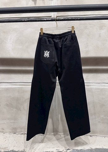 Siyah Rahat Kesim Bağcıklı Erkek Eşofman - Görsel 4