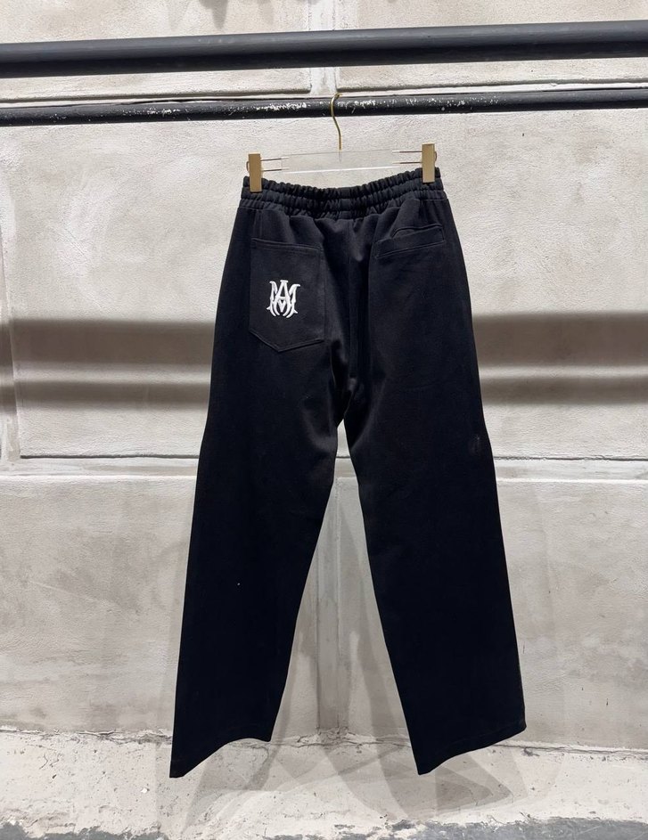 Siyah Rahat Kesim Bağcıklı Erkek Eşofman - Görsel 4