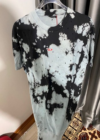 Erkek Gri Batik Desenli Kısa Kollu Tişört - Görsel 4