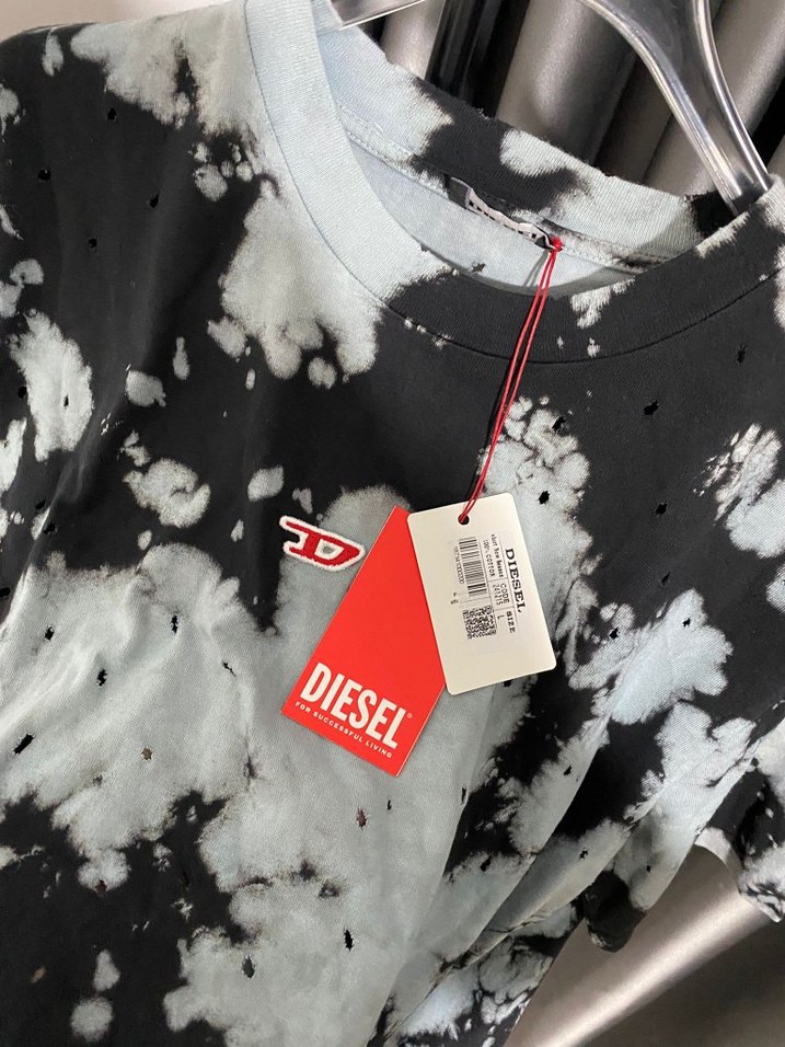 Erkek Gri Batik Desenli Kısa Kollu Tişört - Görsel 3