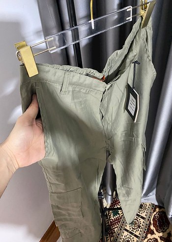 Erkek Haki Kamuflaj Bol Kesim Kargo Pantolon - Görsel 3