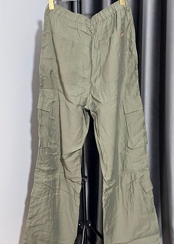 Erkek Haki Kamuflaj Bol Kesim Kargo Pantolon - Görsel 5