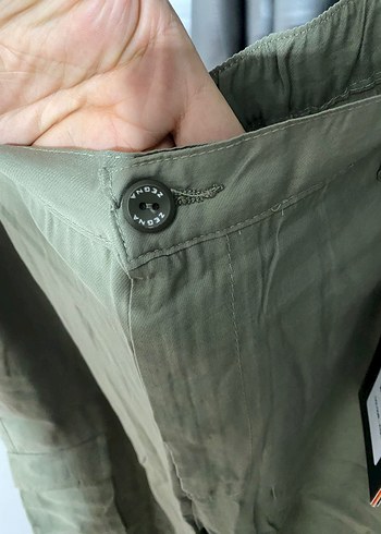 Erkek Haki Kamuflaj Bol Kesim Kargo Pantolon - Görsel 8