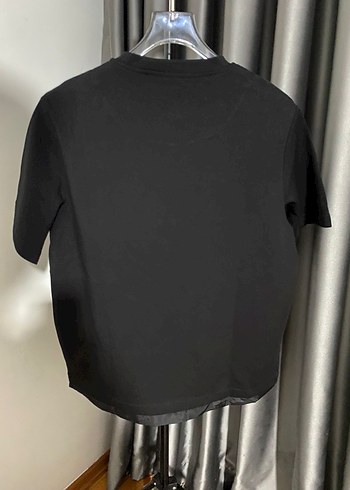 Prada Siyah Deri Detaylı Erkek Tişört - Görsel 2