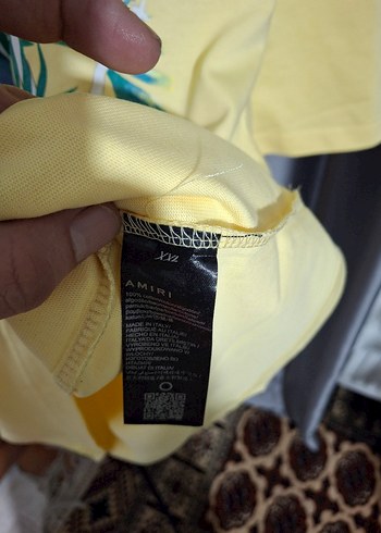 Sarı Baskılı Pamuklu Oversize Tişört - Görsel 4